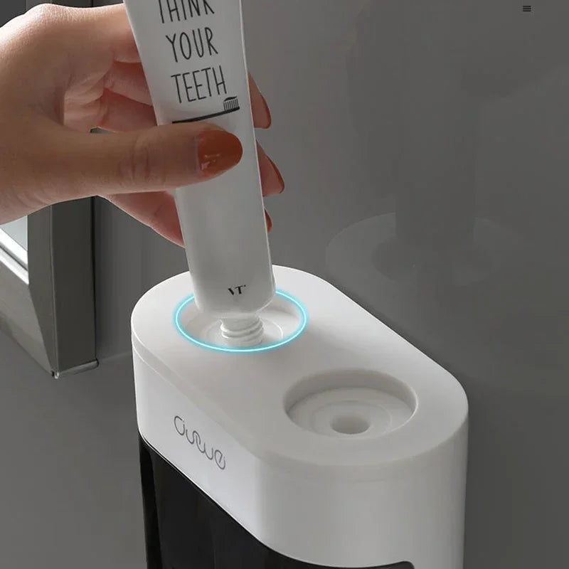 Automatic Squeezer Toothpaste Dispenser Magnetic Holder