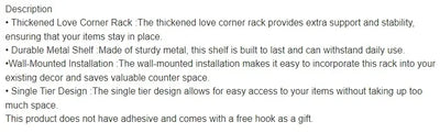 Toilet Storage Rack Bathroom Shelf No-Drill Corner Shelf Shower