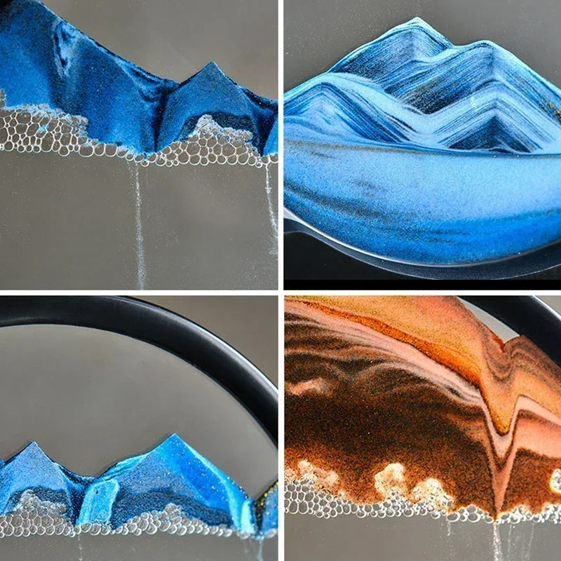 Sandscape Hourglass Craft Flowing Sand Painting Office Home Decor